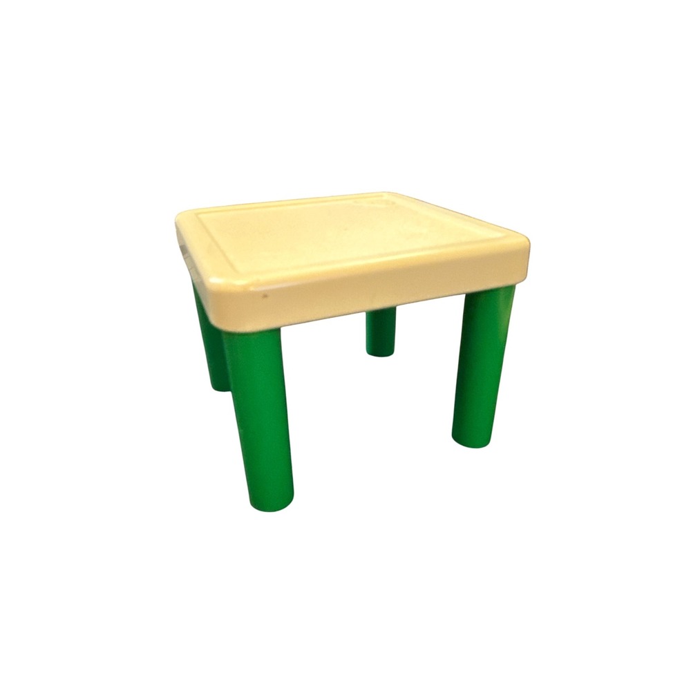 Little Tikes Dollhouse Table Kids OS Cream Green Good Vintage Miniature Toy